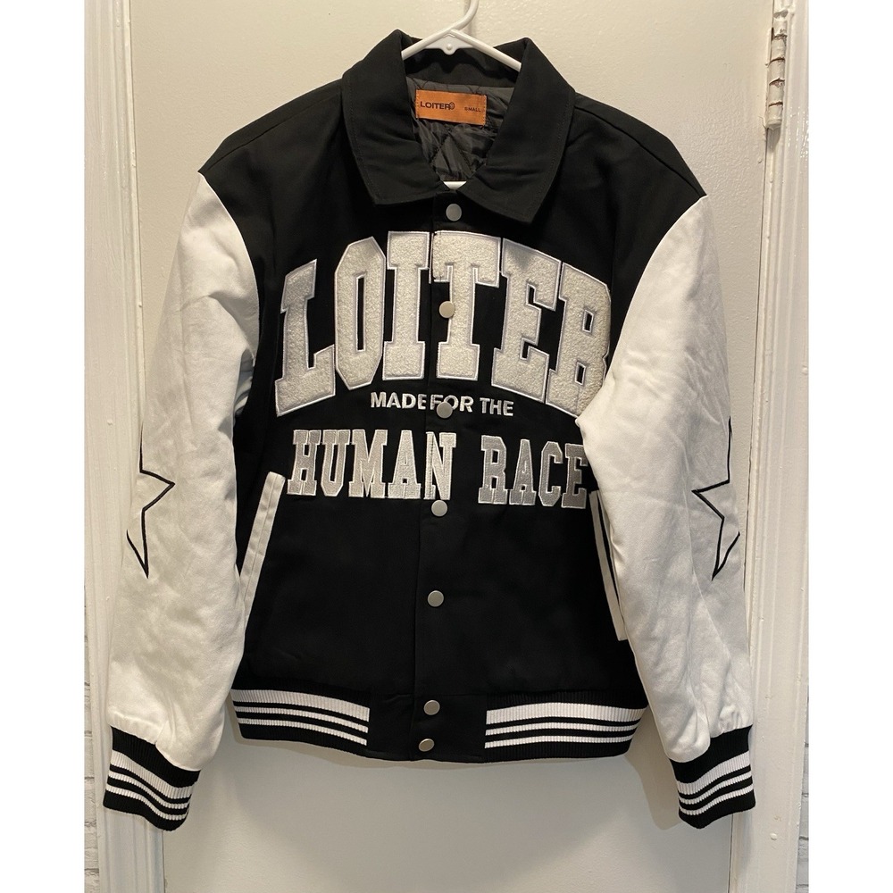 Loiter Human Race Varsity Jacket Small insulated stylish  versatile outerwear